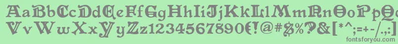 Primitive Font – Gray Fonts on Green Background