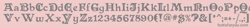 Primitive Font – Gray Fonts on Pink Background