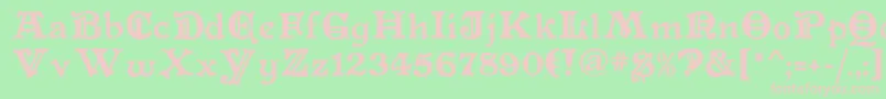 Primitive Font – Pink Fonts on Green Background