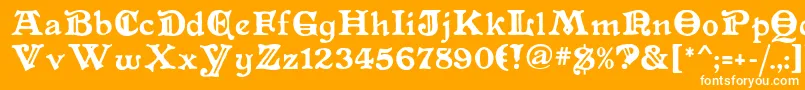 Primitive Font – White Fonts on Orange Background