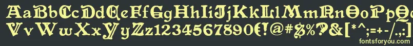 Primitive Font – Yellow Fonts on Black Background