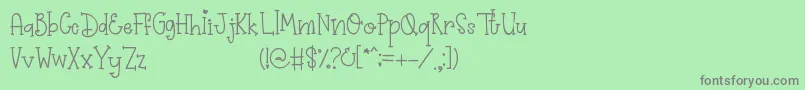 Primrose Font – Gray Fonts on Green Background