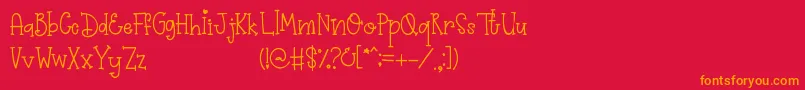 Primrose Font – Orange Fonts on Red Background