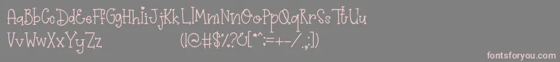 Primrose Font – Pink Fonts on Gray Background