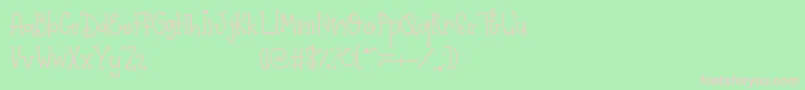 Primrose Font – Pink Fonts on Green Background