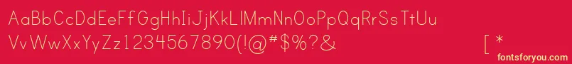 PRINC    Font – Yellow Fonts on Red Background