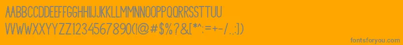 フォントPrincella Sans – オレンジの背景に灰色の文字