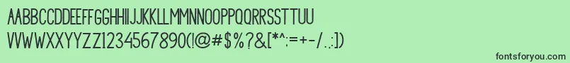 Princella Sans Font – Black Fonts on Green Background