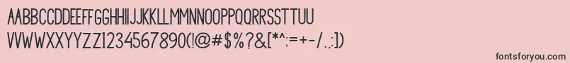 Princella Sans Font – Black Fonts on Pink Background