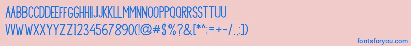 Princella Sans Font – Blue Fonts on Pink Background