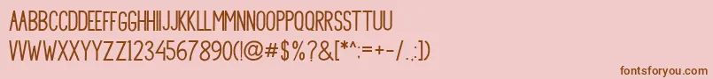 Шрифт Princella Sans – коричневые шрифты на розовом фоне