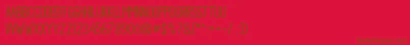 Princella Sans Font – Brown Fonts on Red Background