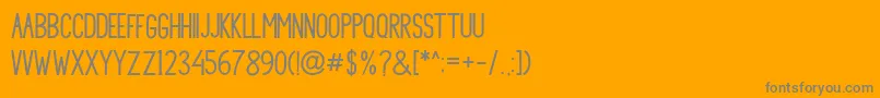 Princella Sans Font – Gray Fonts on Orange Background