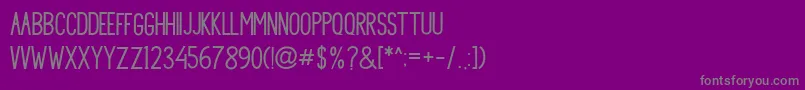 fuente Princella Sans – Fuentes Grises Sobre Fondo Morado