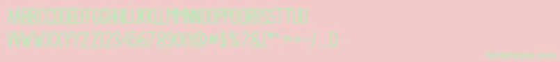 Princella Sans Font – Green Fonts on Pink Background