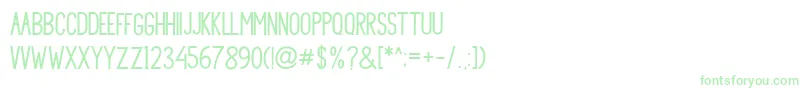 フォントPrincella Sans – 緑のフォント