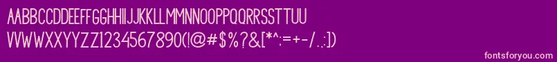 Princella Sans Font – Pink Fonts on Purple Background