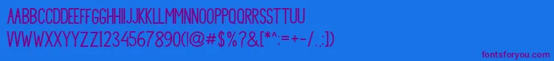 Princella Sans Font – Purple Fonts on Blue Background