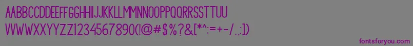Princella Sans Font – Purple Fonts on Gray Background