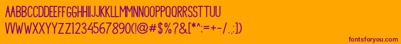 Princella Sans Font – Purple Fonts on Orange Background