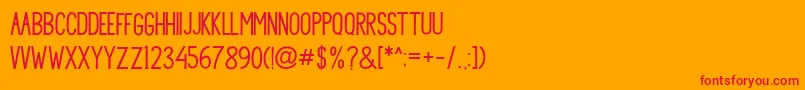 fuente Princella Sans – Fuentes Rojas Sobre Fondo Naranja