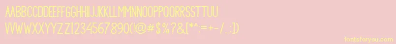 Princella Sans Font – Yellow Fonts on Pink Background