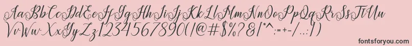 Princella Font – Black Fonts on Pink Background