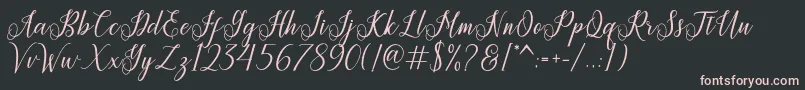 Princella Font – Pink Fonts on Black Background