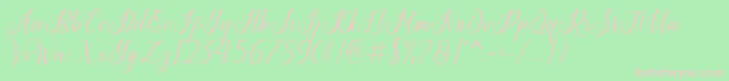 Princella Font – Pink Fonts on Green Background