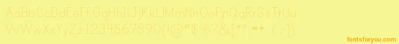 PRIND    Font – Orange Fonts on Yellow Background