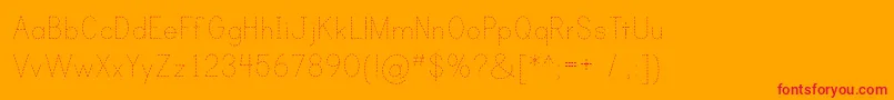 PRIND   -Schriftart – Rote Schriften auf orangefarbenem Hintergrund