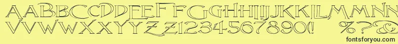 LightfootO Font – Black Fonts on Yellow Background