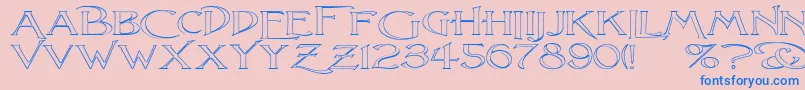 LightfootO Font – Blue Fonts on Pink Background