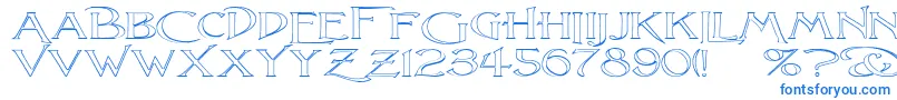 LightfootO Font – Blue Fonts on White Background