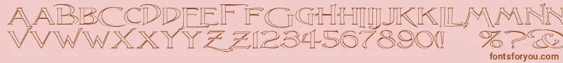 LightfootO Font – Brown Fonts on Pink Background