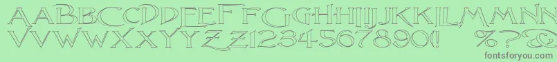 Fonte LightfootO – fontes cinzas em um fundo verde