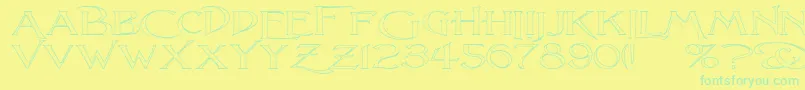 LightfootO Font – Green Fonts on Yellow Background