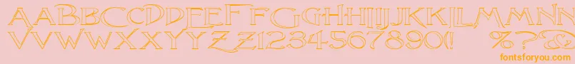 LightfootO Font – Orange Fonts on Pink Background