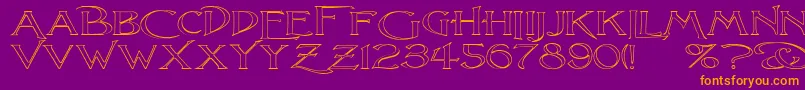 Police LightfootO – polices orange sur fond violet