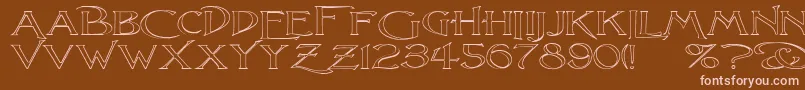 LightfootO Font – Pink Fonts on Brown Background