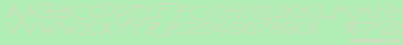 LightfootO Font – Pink Fonts on Green Background