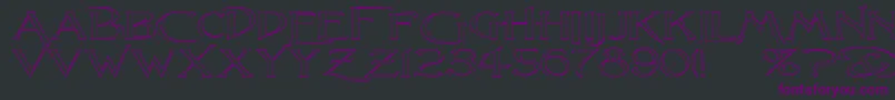 LightfootO Font – Purple Fonts on Black Background