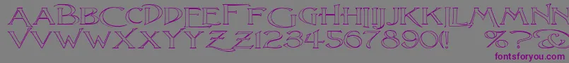 LightfootO Font – Purple Fonts on Gray Background