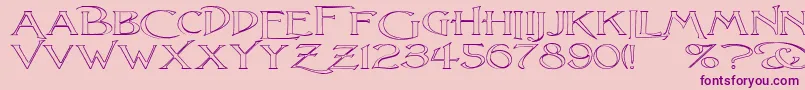 LightfootO Font – Purple Fonts on Pink Background