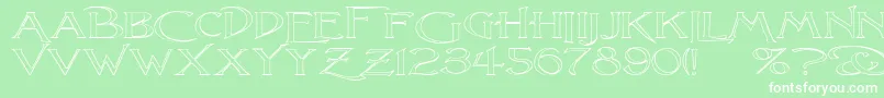 LightfootO Font – White Fonts on Green Background