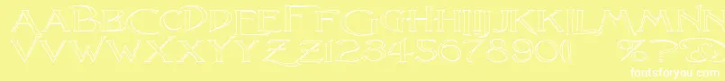 LightfootO Font – White Fonts on Yellow Background