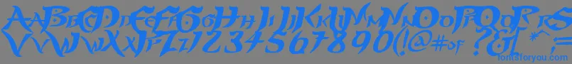 PRINP    Font – Blue Fonts on Gray Background