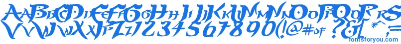 PRINP   -Schriftart – Blaue Schriften auf weißem Hintergrund