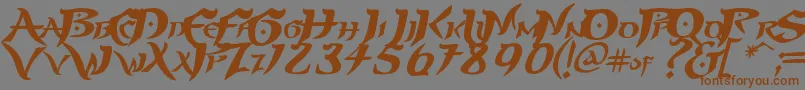 PRINP    Font – Brown Fonts on Gray Background