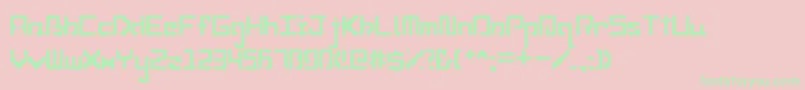 printable Font – Green Fonts on Pink Background